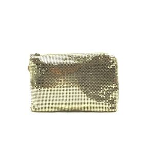 Whitney and Davis Women's Clutch Gold Mesh